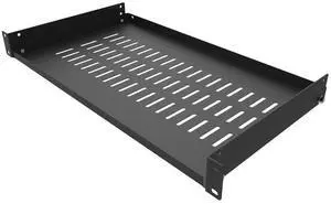 Jingchengmei 1U Disassembled Vented Cantilever Server Rack Mount Shelf 10"(254mm) Depth for 19-Inch Network/AV Equipment Rack and Cabinet(1U10V)