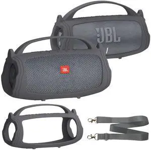 Silicone Cover Case Compatible with JBL Charge 4/5 Portable Bluetooth Speaker, Soft Skin Sleeve for JBL Charge 4/5 Bluetooth Speaker Accessories (Gray Case, NOT for Wi-Fi Version)
