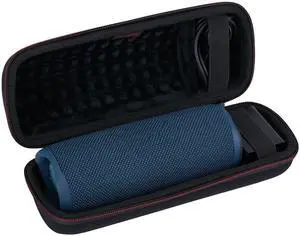 ZUJFPL EVA Hard Case for JBL Flip 7/6 /5 Waterproof Portable Bluetooth Speaker, Fit for JBL Flip 4 Premium Travel Protective Carrying Storage Bag, Fits USB Cable and Charge - Black