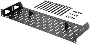 Tecmojo 1U Rack Shelf,19 inch Width 6 inch Depth,Rack Mount Shelf with Anti-Slip Stops,Server Rack Shelf and Network Shelf for 19 in Equipments, 55lbs Capacity of Vented 1U Shelf,Black,No Lip
