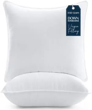 Utopia Bedding Bed Pillows for Sleeping (White), European Size, Set of 2, Hotel Pillows, Cooling Pillows for Side, Back or Stomach Sleepers