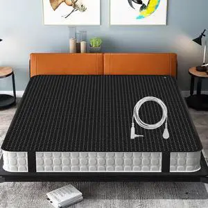 CAIGAEUO Grounding Mat, Grounding Mat for Bed with Grounding Cord, Soft PU Leather Grounding Sleep Mat, Grounding Mat for Better Sleep, Pain and Stress Relief (54x78inch)