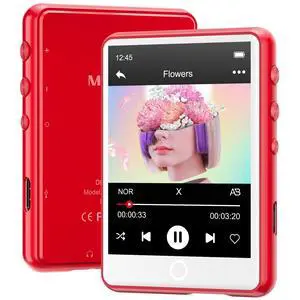 128GB MP3 Player Bluetooth 5.3 with 2.4" Full Touch ScreenMECHEN Portable Digital Music Player with HD SpeakerFM Radio, HiFi Lossless Sound, Recording, Support up to 512GB.