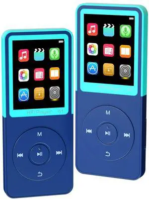 Mp3 Player with Bluetooth,Classic Portable Mp3 & Mp4 Players,HiFi Sound Music Player with SD Card Slot/Photo Viewe/Video Play/FM Radio/Recorder/E-Book for Kids,Long Battery Life Blue 32GB
