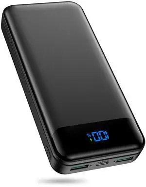 Portable Charger Power Bank 40000mAh Powerbank PD 30W and QC 4.0 Fast Charging External Battery Pack with USB-C LED 3 Outputs & 2 Inputs Portable Charging for iPhone 15 14 13 pro, Samsung