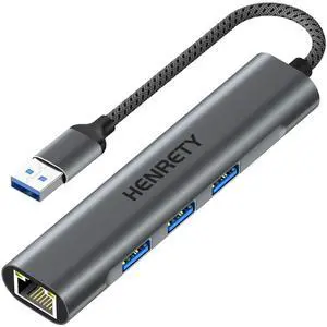 USB to Ethernet Adapter, 4-in-1 Portable Data Hub USB Splitter USB 3.0 Expander with RJ45 Gigabit Ethernet LAN Network Adapter Support Windows 10,8.1,Mac OS, Surface Pro,Linux,Chromebook and More USB to Ethernet Adapter, 4-in-1 Portable Data Hub USB Splitter USB 3.0 Expander with RJ45 Gigabit Ethernet LAN Network Adapter Support Windows 10,8.1,Mac OS, Surface Pro,Linux,Chromebook and More