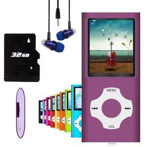 64GB MP3 Player / MP4 Player, Hotechs MP3 Music Player with Slim Classic Digital LCD 1.82'' Screen Mini USB Port with FM Radio, Voice Record