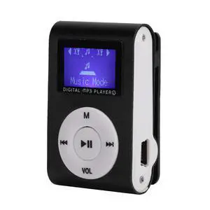 Mini Portable MP3 Player with BackClip LCD Screen Mini MP3 Music Player Portable Digital Music Media Player Support Memory Card for Running & Sports(Black)