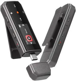 RUIZU 64GB Type-C USB MP3 Player with Bluetooth 5.3, Clip Portable Music Player with FM Radio, Voice Recorder, Pedometer for Sport, Digital Audio Shuffle A-B Repeat, Support Mobile Phone File Transfer