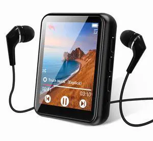 64GB MP3 Player Bluetooth 5.3 Touch Screen Music Player Portable mp3 Player with Speakers high Fidelity Lossless Sound Quality mp3 FM Radio Recording e-Book MP3 Player Support (128GB)