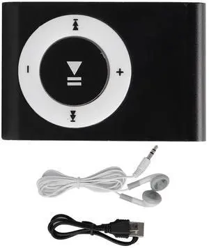 Sport MP3 Players with Clip, Portable Music Player, Screenless MP3 Players, Mini MP3 Player with Earphone and USB Cable(Black)