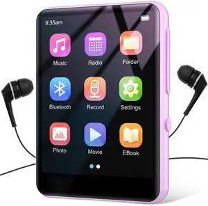 64GB MP3 Player with Bluetooth 5.3, Portable Digital Lossless Music Player with Built-in Speaker, 2.4 in Full Touch Screen, FM Radio, Line-in Voice Recorder, Earphones Included, Support up to 128GB 64GB MP3 Player with Bluetooth 5.3, Portable Digital Lossless Music Player with Built-in Speaker, 2.4 in Full Touch Screen, FM Radio, Line-in Voice Recorder, Earphones Included, Support up to 128GB