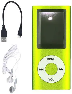 MP3 Player,Portable Multifunctional MP3 Digital Music Player,1.8 Inch LCD Music-Player with Earphone,Build-in Photo/Video Play/FM Radio/Voice Recorder/E-Book Reader(Memory Card Not Included)-Green