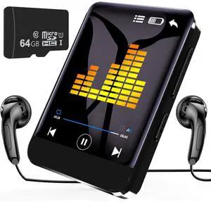 Kids' MP3 Player with Bluetooth | 64GB Storage | 1.8" Touch Screen | for Running and Sports | FM Radio | DGTenk Portable Media Player (Black mini) Kids' MP3 Player with Bluetooth | 64GB Storage | 1.8" Touch Screen | for Running and Sports | FM Radio | DGTenk Portable Media Player (Black mini)