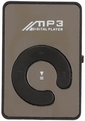 MP3 Player, Mini Music Player with Memory Card Slot, Portable HiFi Music Player, Back Clip Design, Lightweight, Ideal for Sport, Charging Cable Included (Black)