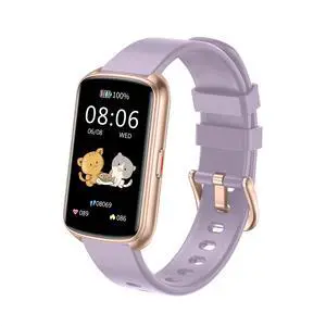 Runlio Fitness Trackers, 1.47 Inch Smartwatch, Touchscreen Activity Tracker with Thin Smartband Design, 5ATM Waterproof Fitness Watch Blood Oxygen Heart Rate Monitor for Android/iOS (Light Purple)