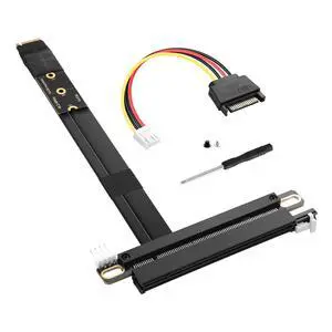 SinLoon M.2 NGFF NVMe Key M to PCIe 3.0 X16 Extender Cable M.2 to PCI-E 3.0 X16 Female Riser Cable for M2 2230 2242 2260 2280 20CM