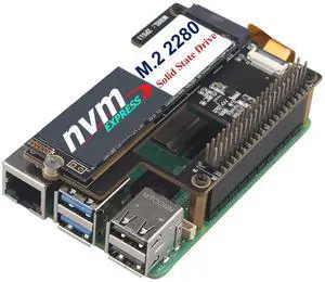 ZDE ZP511 PCIe to M.2 Key M NVMe HAT SSD Hard Drive Adapter Board PIP PCIe Peripheral Board for Raspberry Pi 5 Support M.2 SSD 2230 2242 2280