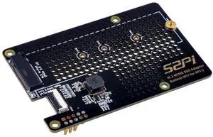 GeeekPi N07 PCIe M.2 M-Key NVMe SSD PCIe Peripheral Bottom Board for Raspberry Pi 5, Support M.2 Key-M NVMe SSD 2230/2242/2260/2280