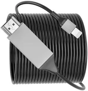 [Apple MFi Certified] Lightning to HDMI Digital AV Adapter,1080P Sync Screen Lightning Digital AV Adapter HDTV Cord Compatible with iPhone/iPad to TV Projector Monitor No Need Power Supply-6.6ft/Black