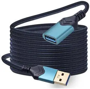 USB 3.0 Extension Cable, 15FT High Speed Extension Cable USB A Male to Female Extension Cord for Playstation/Xbox/Flash Drive/Card Reader/Hard Drive/Keyboard/Printer/Scanner (Dark Blue, 1Pack 15FT) USB 3.0 Extension Cable, 15FT High Speed Extension Cable USB A Male to Female Extension Cord for Playstation/Xbox/Flash Drive/Card Reader/Hard Drive/Keyboard/Printer/Scanner (Dark Blue, 1Pack 15FT)