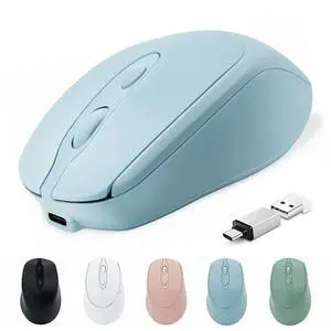Bluetooth Wireless Mouse USBC for Mac Book Pro/Laptop/Computer, Silent Rechargeable Wireless Mouse Compatible with Macbook Air/iMac/Surface Pro 3-in-1 Connection (BT5.2/3.0, 2.4G USB A, Type-C) Bluetooth Wireless Mouse USBC for Mac Book Pro/Laptop/Computer, Silent Rechargeable Wireless Mouse Compatible with Macbook Air/iMac/Surface Pro 3-in-1 Connection (BT5.2/3.0, 2.4G USB A, Type-C)