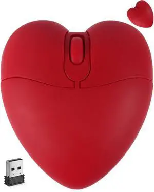 Wireless Bluetooth Mouse Cute Red Love Heart Shape Silent Portable Lightweight Quiet USB Optical Cordless Dual Mode Mice for PC Laptop Computer Tablet Mac MacBook Pro Desktop Kids Girls Women Gift Wireless Bluetooth Mouse Cute Red Love Heart Shape Silent Portable Lightweight Quiet USB Optical Cordless Dual Mode Mice for PC Laptop Computer Tablet Mac MacBook Pro Desktop Kids Girls Women Gift