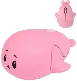 Wireless Mouse Cute Bluetooth Animal Dolphin Shape Pink Small Silent Ergonomic Portable Quiet Travel Lightweight Optical Cordless Mice for PC Laptop Computer Mac Desktop Kids Girls Boys Women Gift