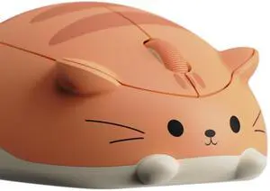 Akko Cat Theme Wireless Gaming Mouse, Tri-Mode Mouse BT3.0/BT5.0/2.4G, Cute Optical Cordless Cartoon Mice for Computer/Laptop/Desktop/PC, Compatible with Mac/Win Orange Kate