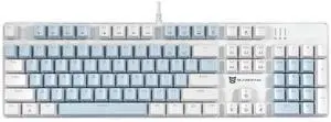 Merdia Mechanical Keyboard Gaming Keyboard | Blue Switch, Blue Color & White Backlit Keyboard | 104 Keys US Layout | Wired Gaming Keyboard | Hot Swappable Mechanical Keyboard | PC Gaming Keyboards