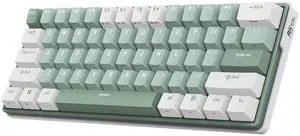 RK ROYAL KLUDGE RK61 Plus Wireless Gaming Keyboard, 60 Percent Mechanical Keyboard with Bluetooth/2.4Ghz/USB Wired, RGB Custom Keyboards for Win/Mac, PC Game, Hot Swappable Silent Linear Switch, Green