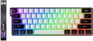 OHY 60% Gaming Keyboard,Wired Backlit Mini Membrane Keyboard, Strong Mechanical Feel for PC/Mac Gamer, Typist, Travel, Easy to Carry on Business Trip(61 Keys)-Black