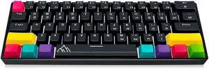 One - Hot-Swappable 60% Mechanical Keyboard with Extra Colorful Keycaps, RGB Lights, Spill Proof, Optical Switches (Gateron Blue) One - Hot-Swappable 60% Mechanical Keyboard with Extra Colorful Keycaps, RGB Lights, Spill Proof, Optical Switches (Gateron Blue)