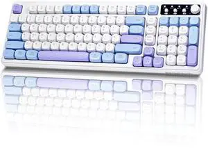 Bangsanth Wireless Keyboard, RGB Backlight Keyboard, Tri-Mode BT5.0/2.4GHz/USB-C, 99-Key Creamy, Anti-ghosting Keys, Compatible with PC, Mac, Gaming Consoles