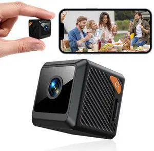 Lultrloyra Hidden Camera, Full HD Mini Camera Wireless with 180-Degree Wide Angle, Mini Security Monitor for Nanny, Pet, Baby Monitor & Home Security, Motion Detection,Night Vision and Instant Alerts