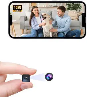 Hidden Camera, 1080P HD WiFi Security Camera Mini Cameras Nanny Cam for Home, Indoor Cam Home Security with App, Small Cameras with Motion Detection, Night Vision, Ultra HD WiFi & SD, Cloud Storage