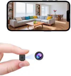 Shaopao Hidden Spy Camera, 4K Ultra HD WiFi & SD Mini Camera Nanny Cam for Home Portable Outdoor Indoor Cameras, Small Cameras with Motion Detection,Night Vision and Cloud Storage