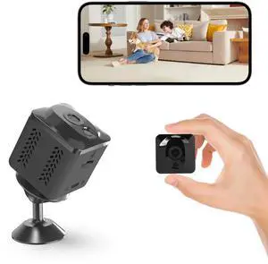 ZHENHAN Mini Security Camera, Nanny Cam for Home with Night Vision, WiFi Wireless Indoor Camera,Pet/Baby Monitor, Remote Viewing Motion Detection, Cloud & SD Card Storage, 24/7 Monitoring