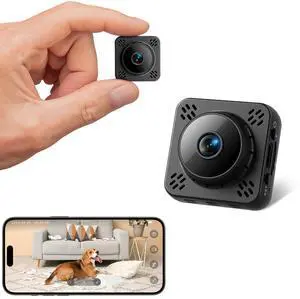 Shibet Mini Camera, 2K Nanny Cam Wireless with 1-Year Cloud Storage & No WiFi Needed, Motion Detection & Night Vision with Magnetic Mount for Pet/Baby/Home Security