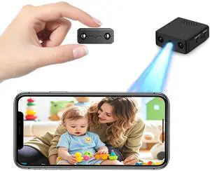 Crazytree Hidden Camera, 1080p HD Mini Spy Camera, WiFi Wireless Camera, Indoor Surveillance Camera for Pet Baby, Nanny Cam with Night Vision, Motion Detection