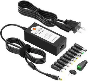 POWSEED Universal AC Adapter 45W 5V 6V 7.5V 9V 12V 13.5V 15V DC Power Supply 1A 2A 3A for Household Electronics Routers CCTV IP Cameras Speaker LED Strips, 5FT Charger Cord