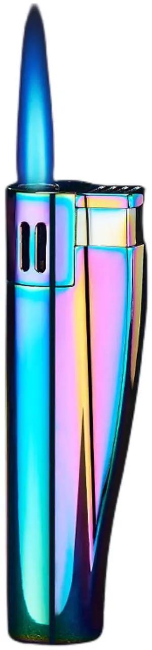 KAIEOMGN Butane Torch Lighter, Adjustable Pocket Windproof Jet Flame Lighter for Candles Camping Barbecue Kitchen (No Gas) (Color Ice) KAIEOMGN Butane Torch Lighter, Adjustable Pocket Windproof Jet Flame Lighter for Candles Camping Barbecue Kitchen (No Gas) (Color Ice)