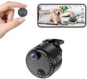 VIDCASTIVE 4K Mini WiFi Indoor Camera Wireless Nanny Cam with Night Vision, AI Motion Detection, Long Battery Life, Cloud & SD Storage