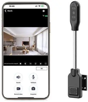 PNZEO W8 Compact Indoor Plug-in Mini Smart Home Security Camera, Support 5GHz & 2.4GHz Dual-Band WiFi,1920x1080 FHD Video, IR Night Vision, Motion Detection, Two-Way Audio, Pet/Nanny Monitor Cam