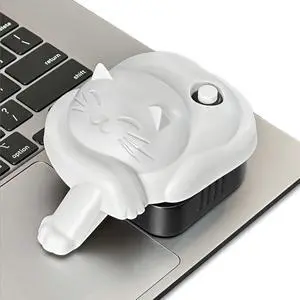 Laptop Trackpad Jiggler -AA Battery Lasts 6 Months -Undetectable -Cordless Mouse Jiggler -Does Not Work on DeII -Keeps Touchpad Active, Laptop Awake -Mechanical Mouse Mover -ON/Off Switch (Gray Cat)