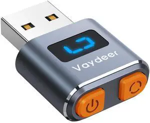 Vaydeer Tiny Mouse Jiggler, T3s Mouse Mover Made of Premium Aluminum Alloy, Longer Life Span, Plug and Play, 100% Undetectable, 3 Natural and Random Tracks, USB Mouse Mover to Boost Your Productivity