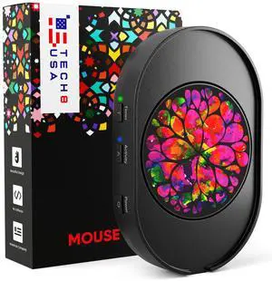 Mega Disc Mouse Mover Jiggler, Adjustable Activity & Auto-Turn Off Timer Settings, Undetectable, No Software, Random Movement, Patented, Designed, Engineered, Packaged in USA - Lava