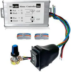 DC Motor Speed Controller DC 12V 24V 36V 48V 60V Motor Pulse Width Modulator Regulator Motor Variable Speed Controller DC Motor Speed Controller DC 12V 24V 36V 48V 60V Motor Pulse Width Modulator Regulator Motor Variable Speed Controller
