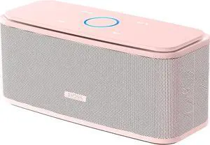 DOSS SoundBox Touch Wireless Bluetooth Speaker-12W HD Sound with Rich Bass, IPX5 Waterproof, 20H Playtime, Ideal Christmas & White Elephant Gift for Men, Women, Teens, Office, Home, Travel-Light Pink