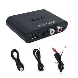 Bluetooth 5.3 Audio Receiver, Wireless Audio Receiver RCA Adapter for Stereo, USB Flash Drive/NFC One Key Connect/Car Speakers/Wireless Headphones Receiving Mode for Bluetooth Devices